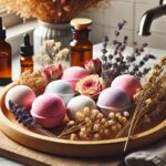 DIY Bath Bomb Project Cover Image – A set of handmade bath bombs in pastel colors, neatly arranged and ready for a relaxing spa-like experience.