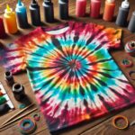 DIY Tie-Dye T-Shirt Cover Image – A handmade tie-dye T-shirt with bold and colorful patterns, showcasing the beauty of DIY fabric dyeing techniques.